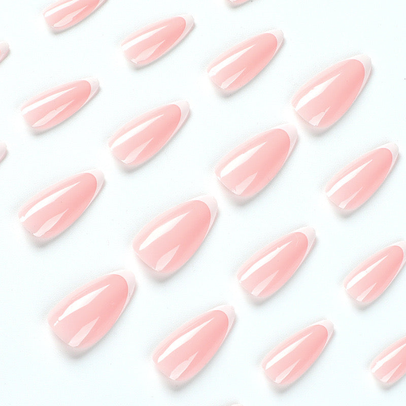 Nails-2152-Medium Length Almond nails- Free 24 pc Sticker Sheet included