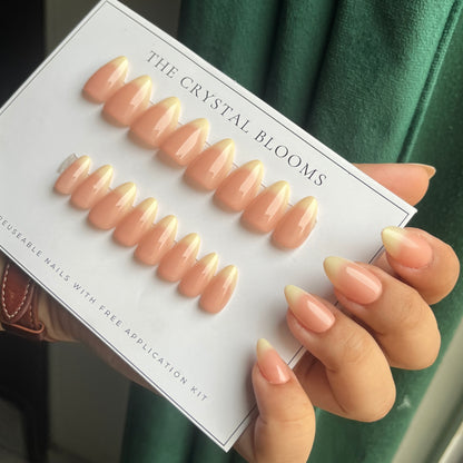 HYPER REALISTIC VIRAL Nails-2126-Almond nails- Free 24pc Sticker Sheet included