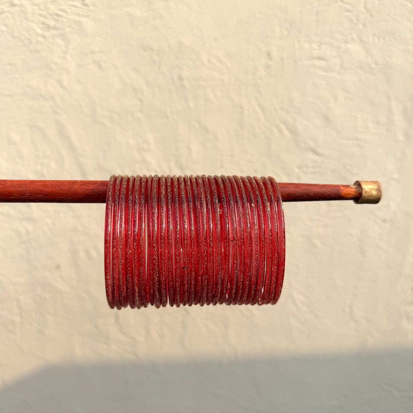 Drops- Viral Handmade Glass Bangles-red #01