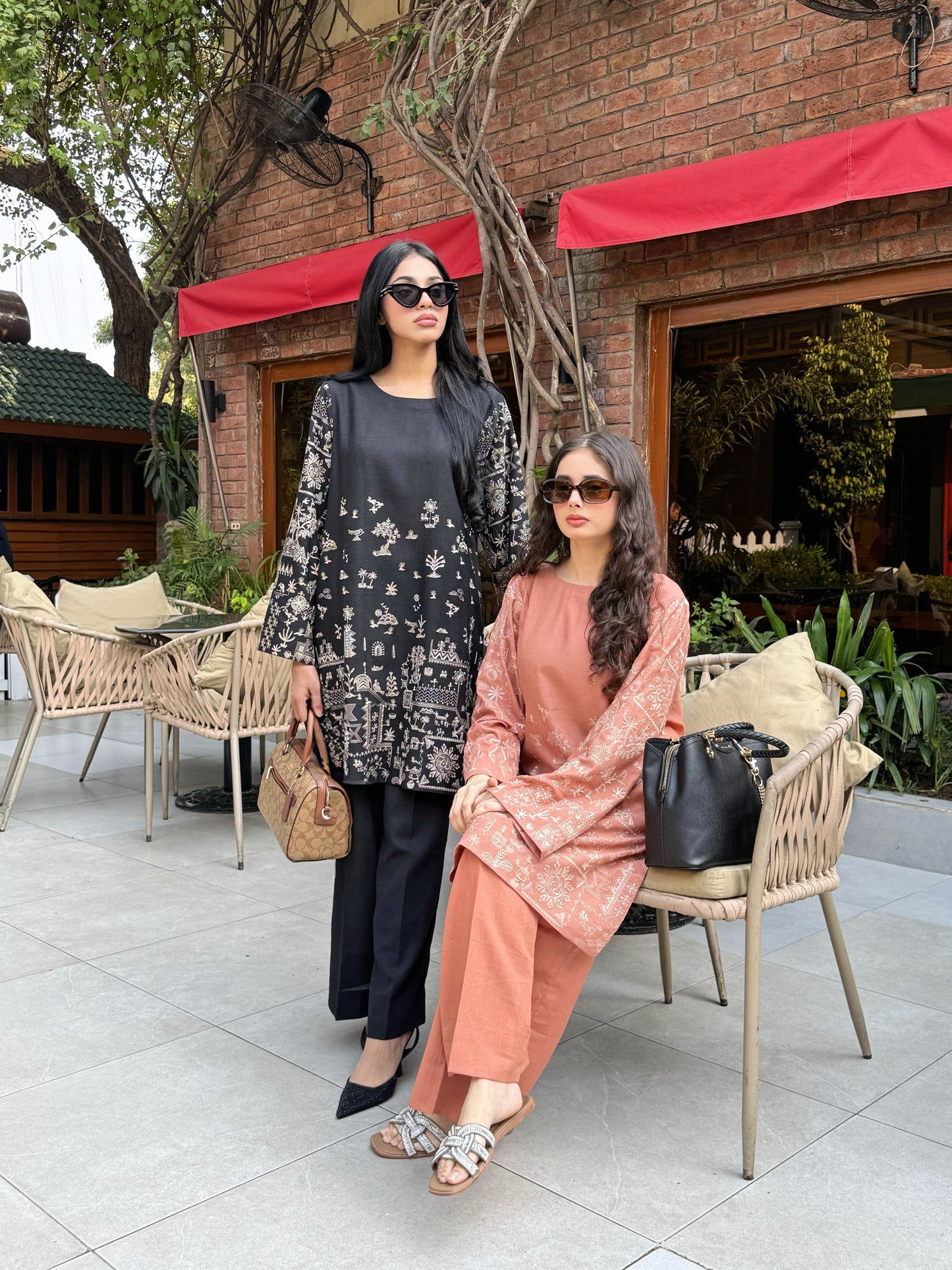 Peach Cloud - 2 pc Stitched