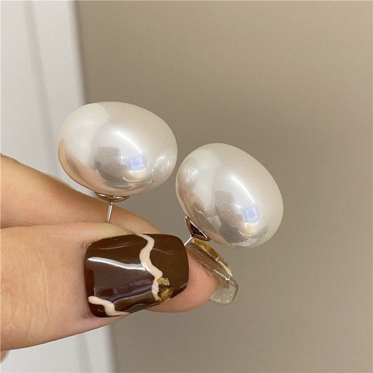 JEarrings daily wear - oversized pearl  statements -484-CL-OM