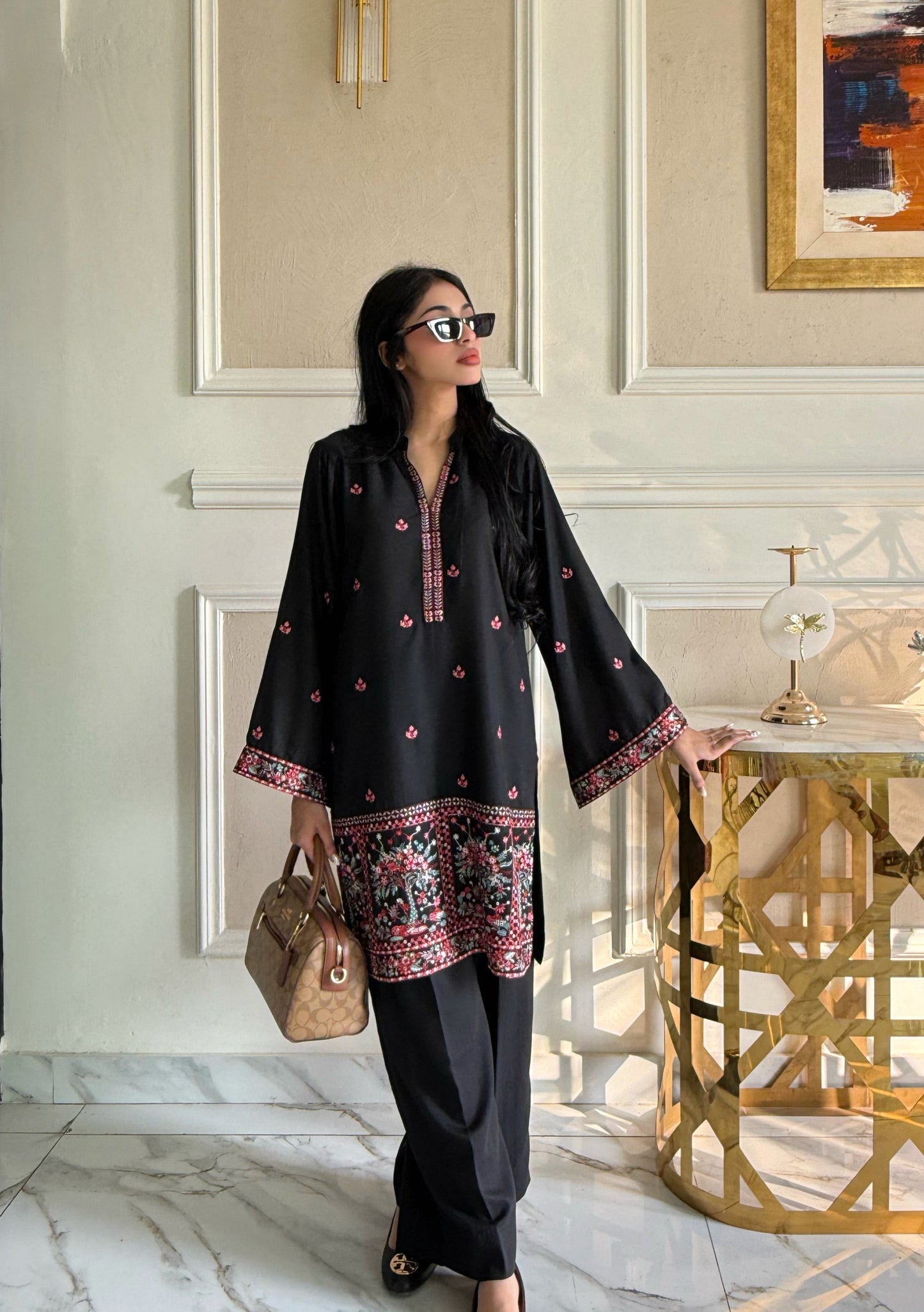 Midnight Bloom- 2 pc Stitched