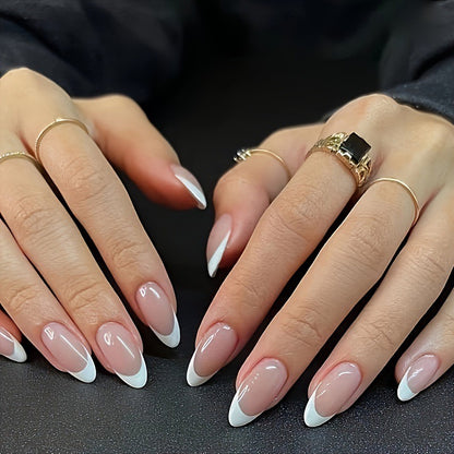 Nails-480-Medium Length Almond nails- Free 4 pc nail kit included