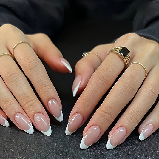 Nails-480-Medium Length Almond nails- Free 4 pc nail kit included