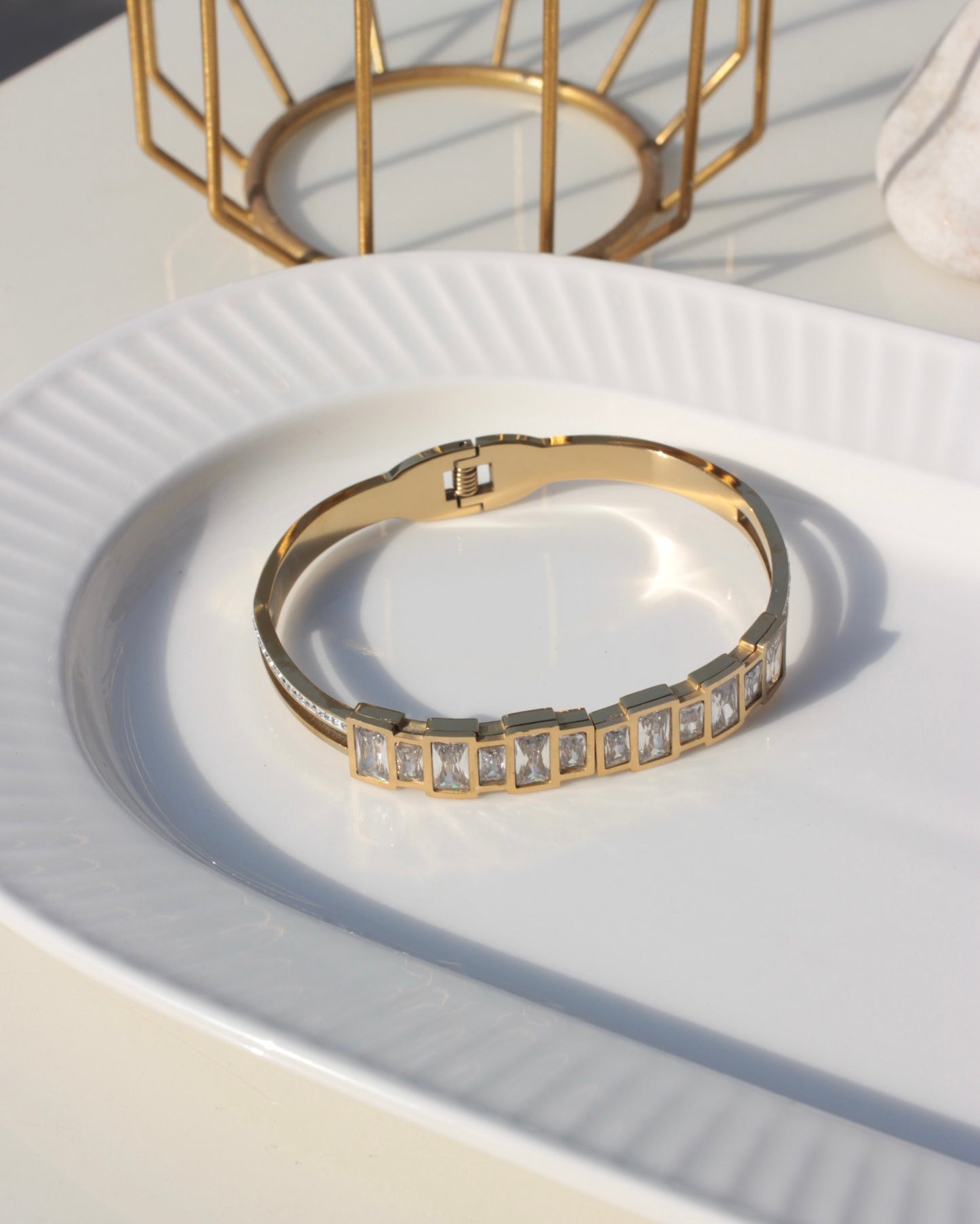 JBracelet (Stainless Steel) 18K Gold plated Anti Tarnish Everyday wear Bracelet -227