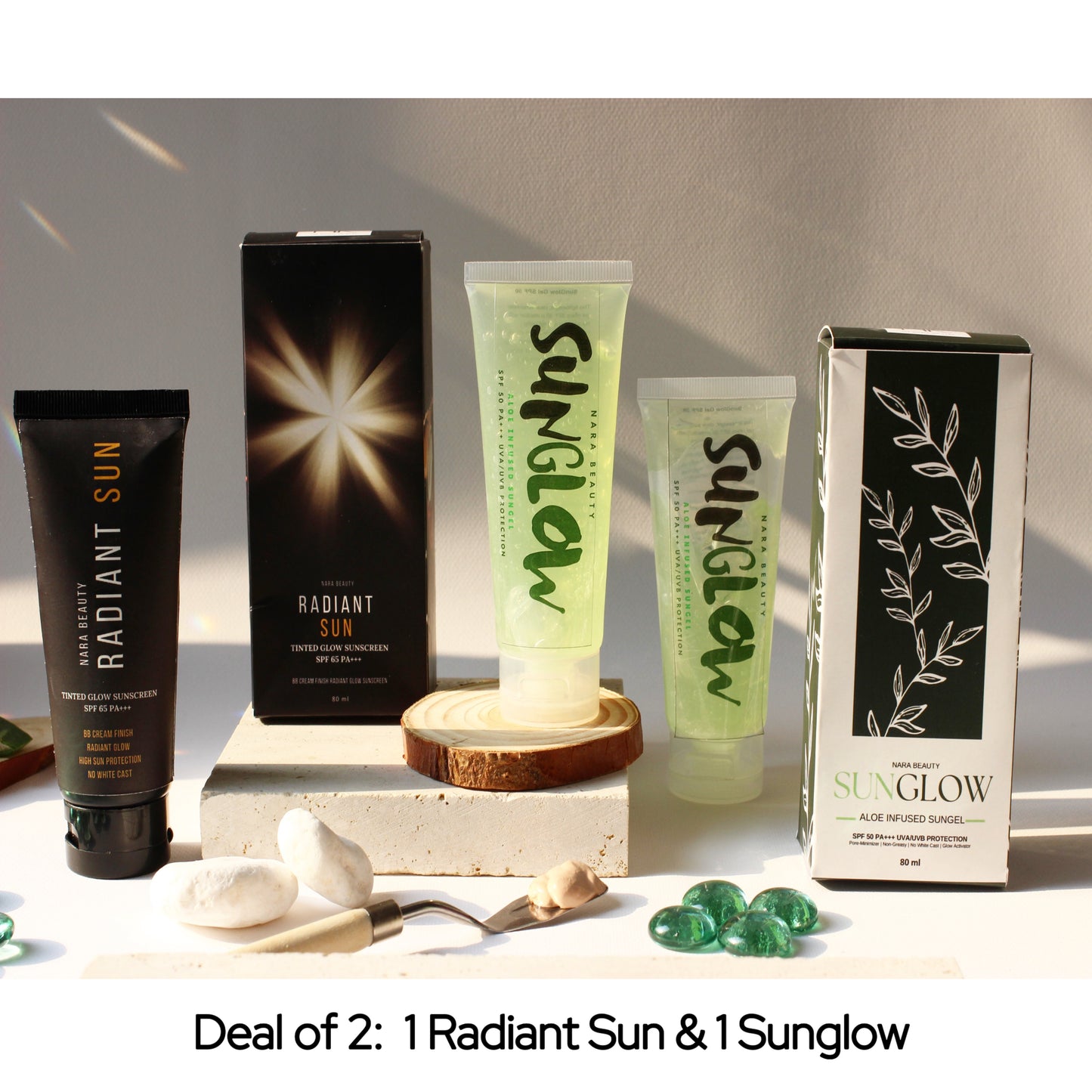 (DEAL OF 2) Radiant Tinted Sunscreen +Sunglow Gel Sunscreen