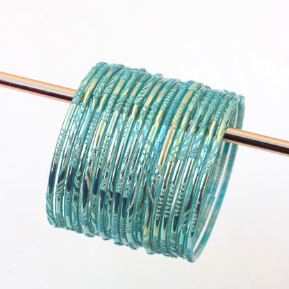 Moon- Viral Handmade Glass Bangles-Turcoise-1