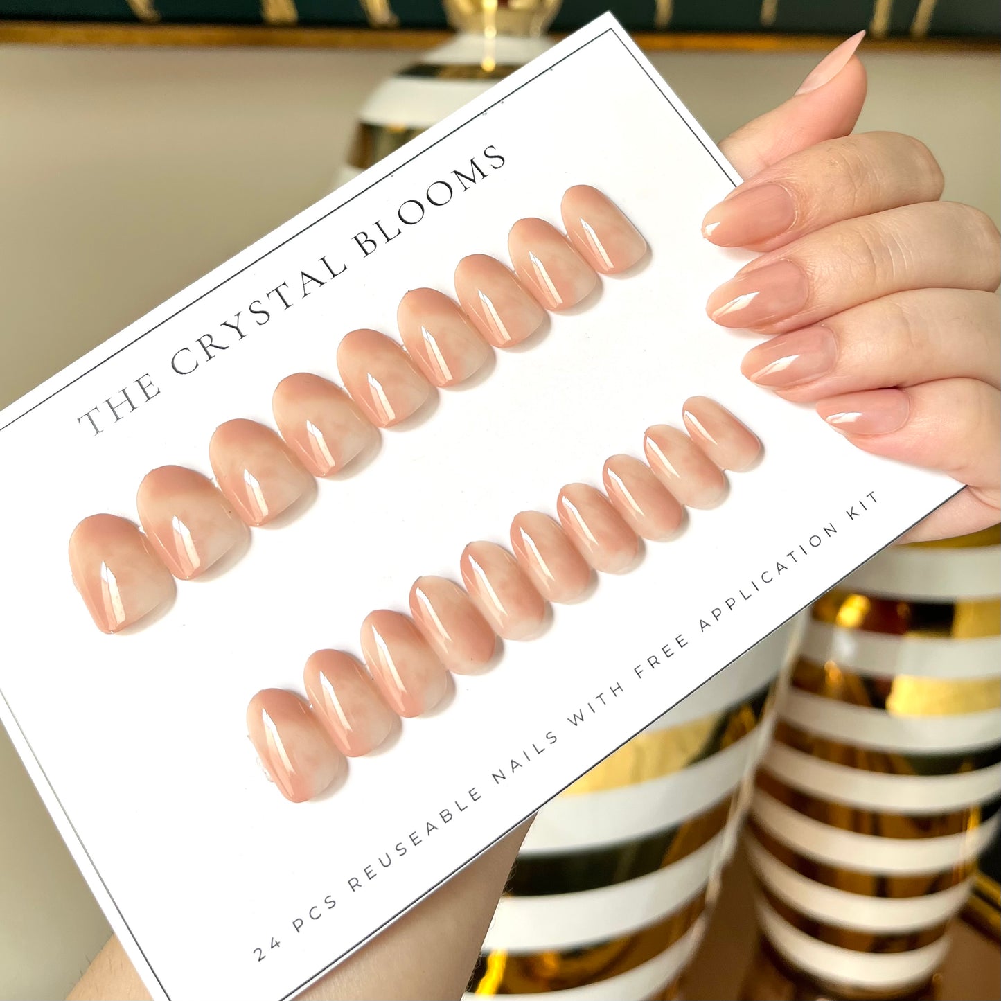 Nails-4103-Almond nails- Free 24 -pc Sticker Sheet  included