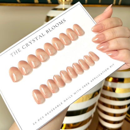 Nails-4103-Almond nails- Free 24 -pc Sticker Sheet  included