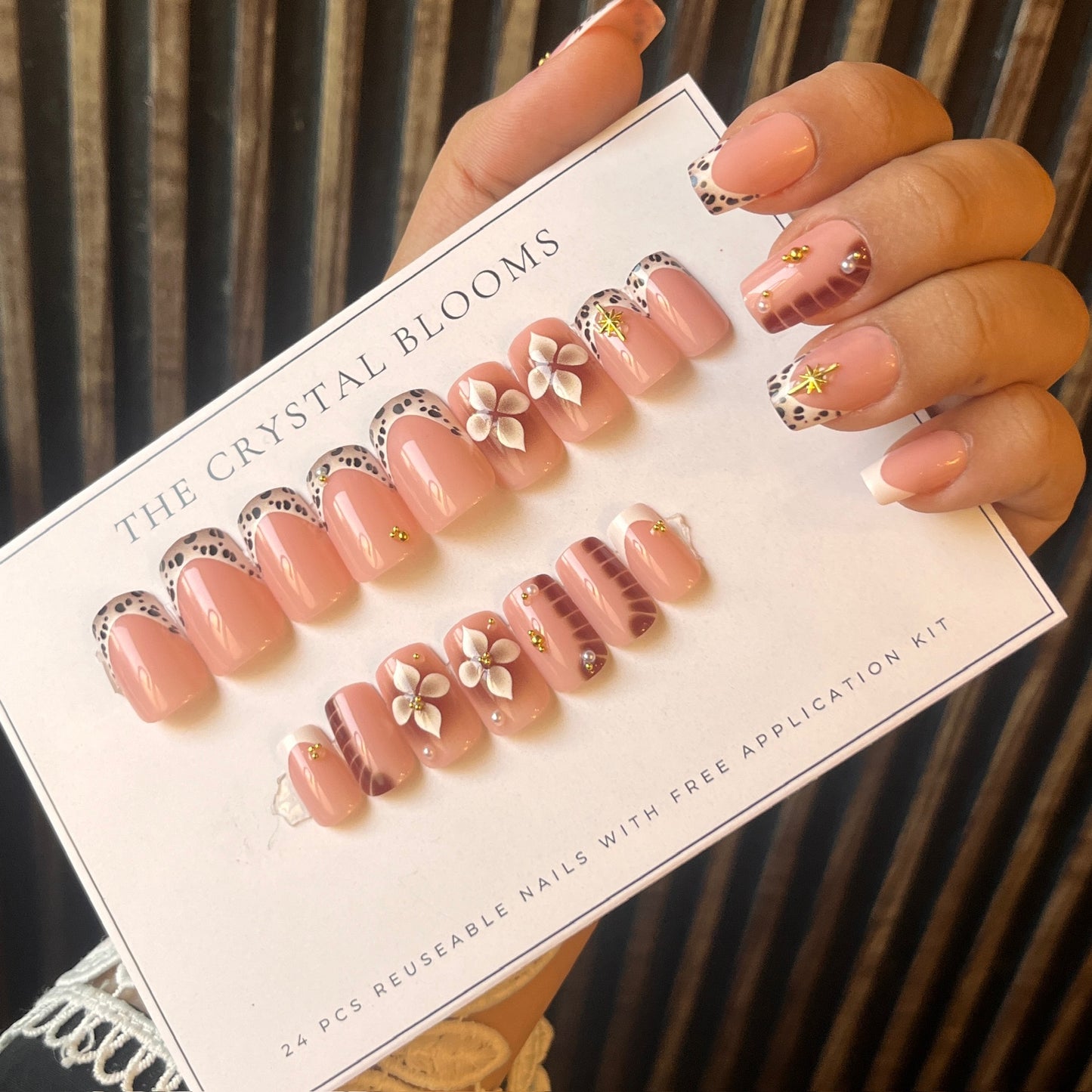 Nails -977-Almond nails- Free 24pc Sticker Sheet included