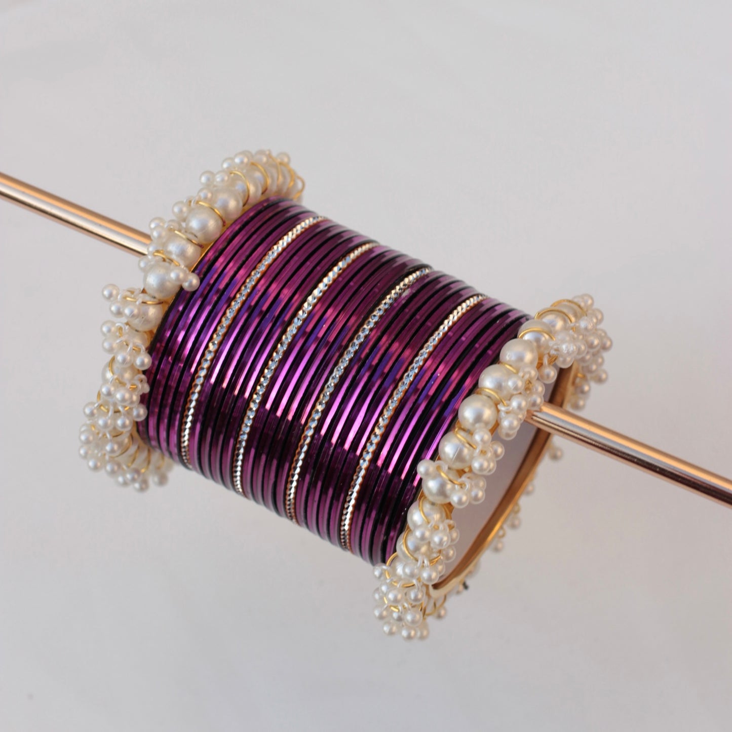 Mila Bangle Set-Purple-1