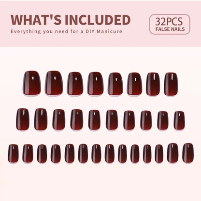 GEL NAILS- Premium Nails-433- Free 24 pc Sticker Sheet  included