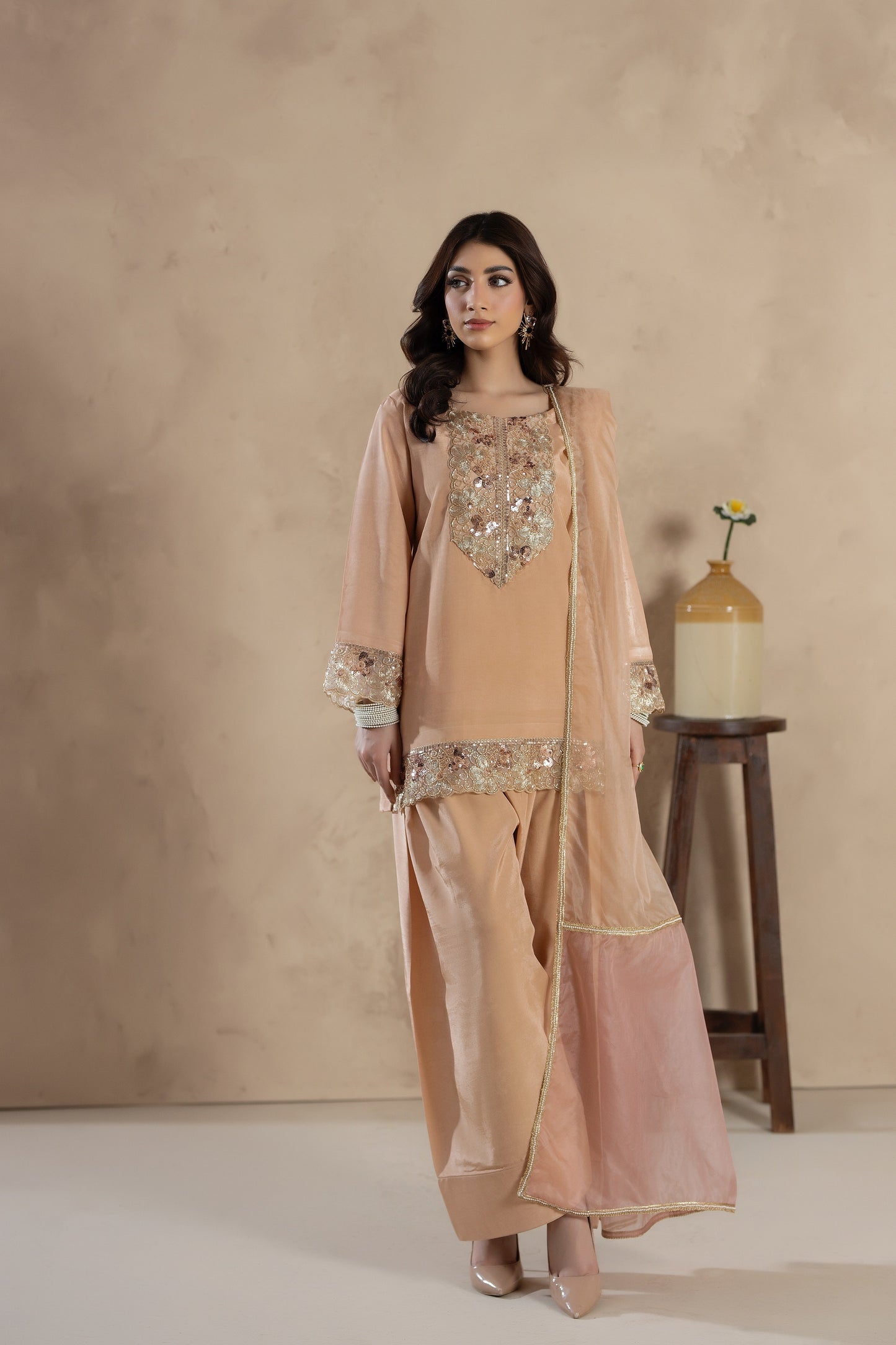 Riwa- 3 PC Stitched Festive Pret
