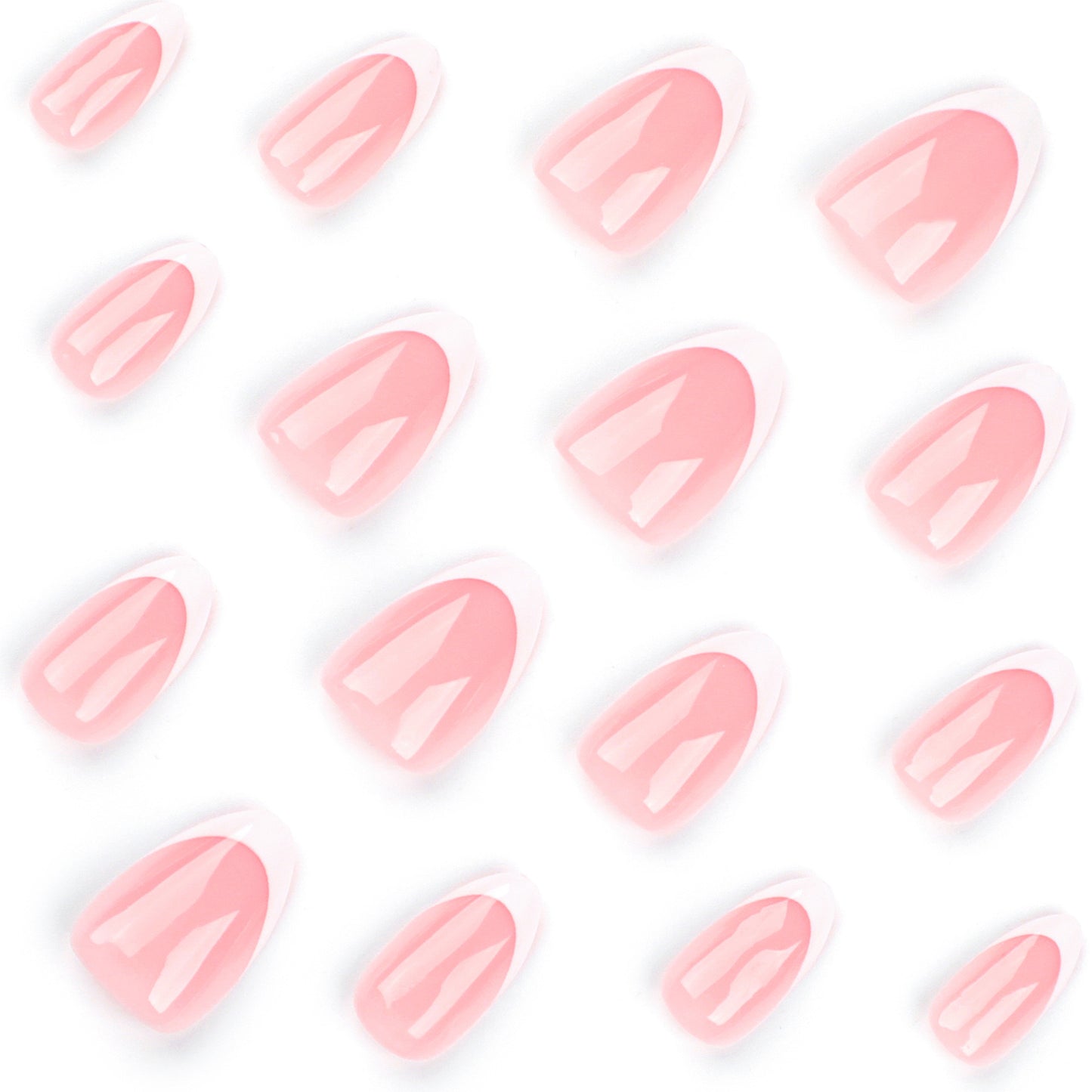 Nails-3282-Medium Length Almond nails- Free 24 pc Sticker Sheet included