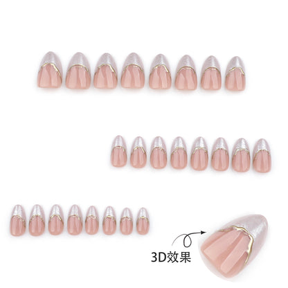 [Premium] 3D festive Nails-3726-Almond nails- Free 24 -pc Sticker Sheet  included