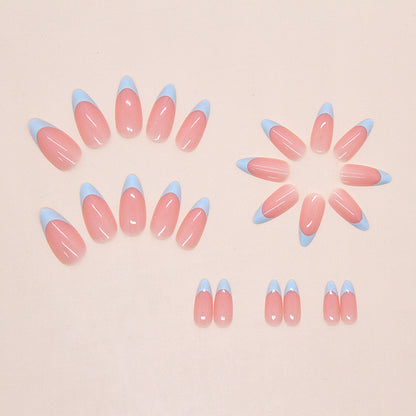 French Almond Nails-2065- Free 24-pc Sticker Sheet  included