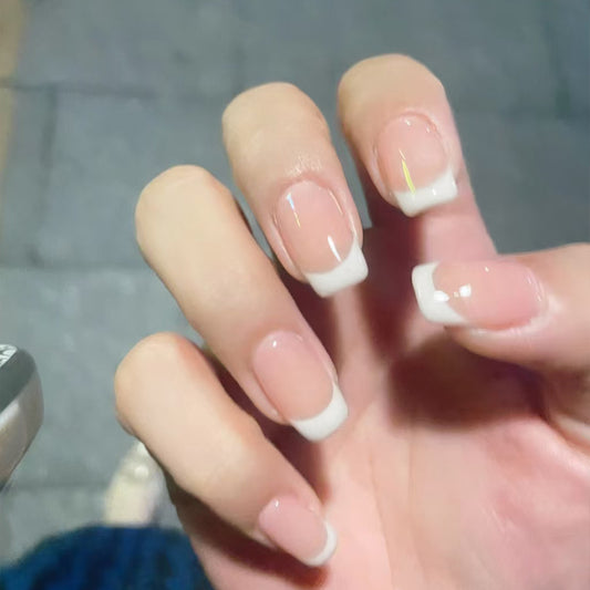 Square French Nails-757-Free 4 pc nail kit included