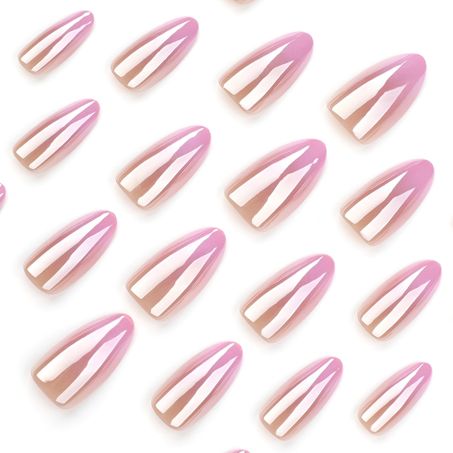 [Premium] Reflective Mirror Glazed Nails-3494- Free 24 -pc Sticker Sheet  included
