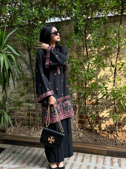 Midnight Bloom- 2 pc Stitched