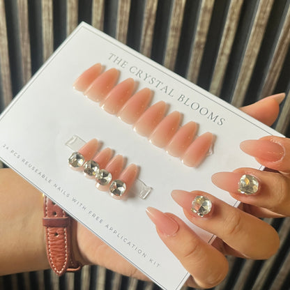 Nails-1263-Almond nails- Free 24pc Sticker Sheet included