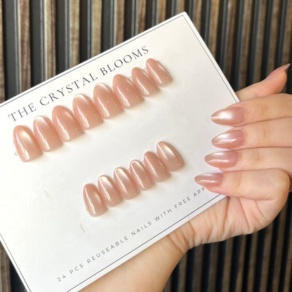 [PREMIUM] Handmade Cat-Eye Nails-759/MY01S- Free 24 pc Sticker Sheet  included-n