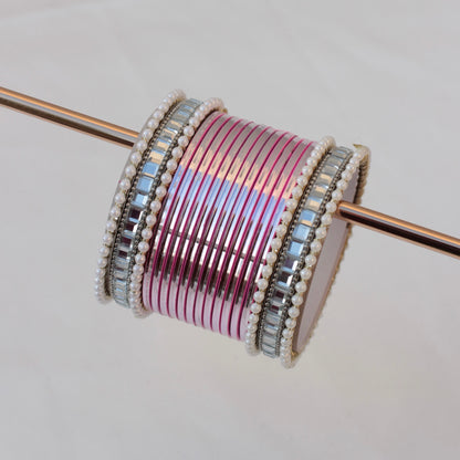 Reya Bangle Set -Pink