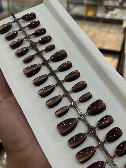[PREMIUM] Handmade Cat-eye Reflective Nails-813- Free 24 pc Sticker Sheet  included