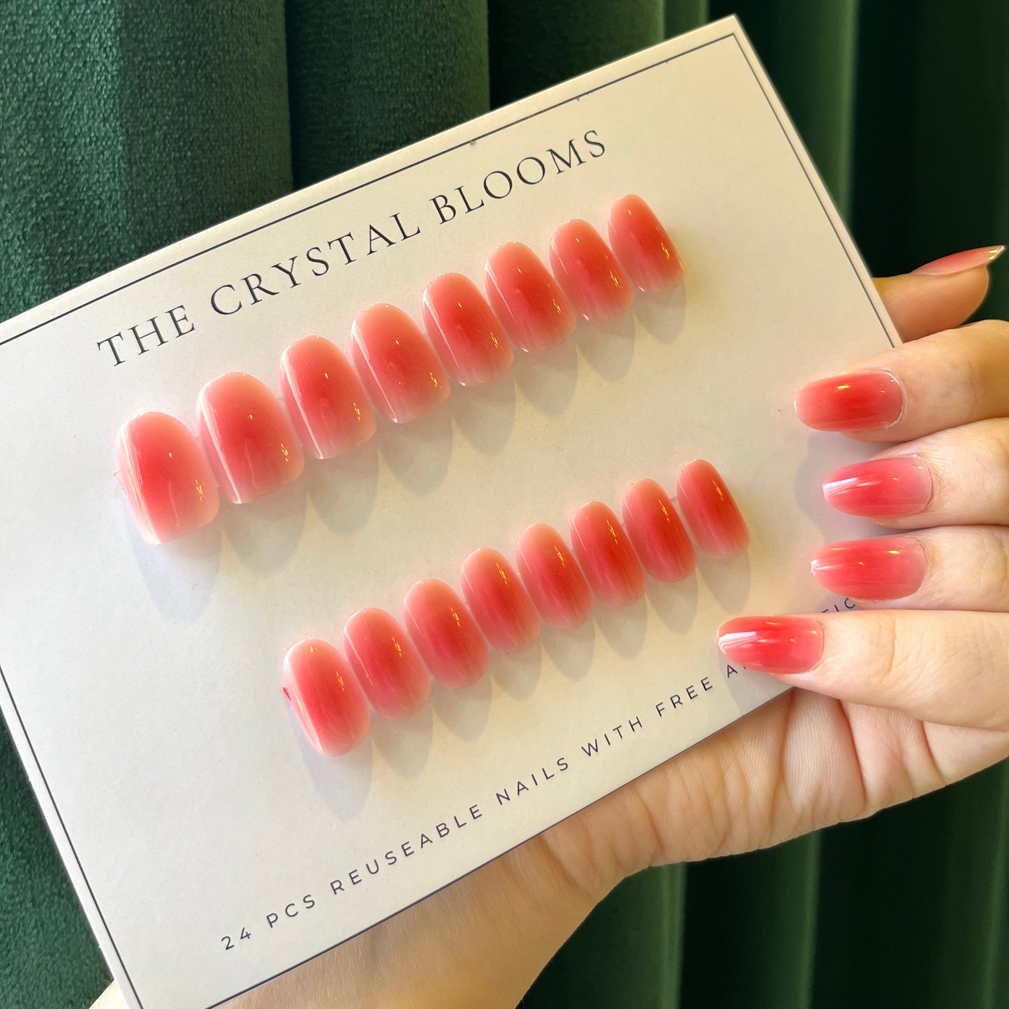 Pink Shaded Nails-760- Free 24 pc Sticker Sheet included