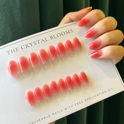 Pink Shaded Nails-760- Free 24 pc Sticker Sheet included