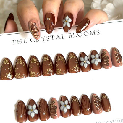 Premium Handmade 3D Nails-(30 nails) 21DJS- Free 24pc Sticker Sheet included