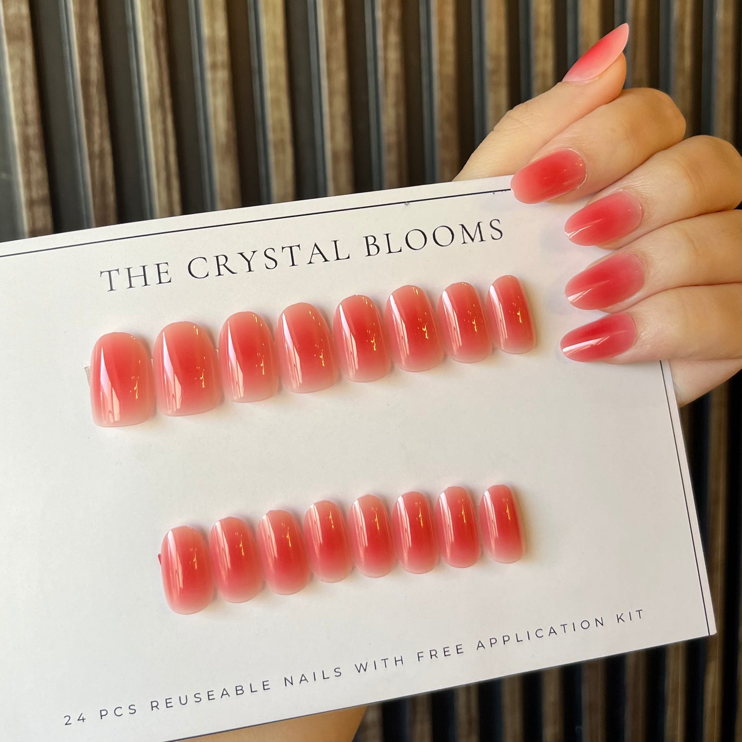Pink Shaded Nails-760- Free 24 pc Sticker Sheet included