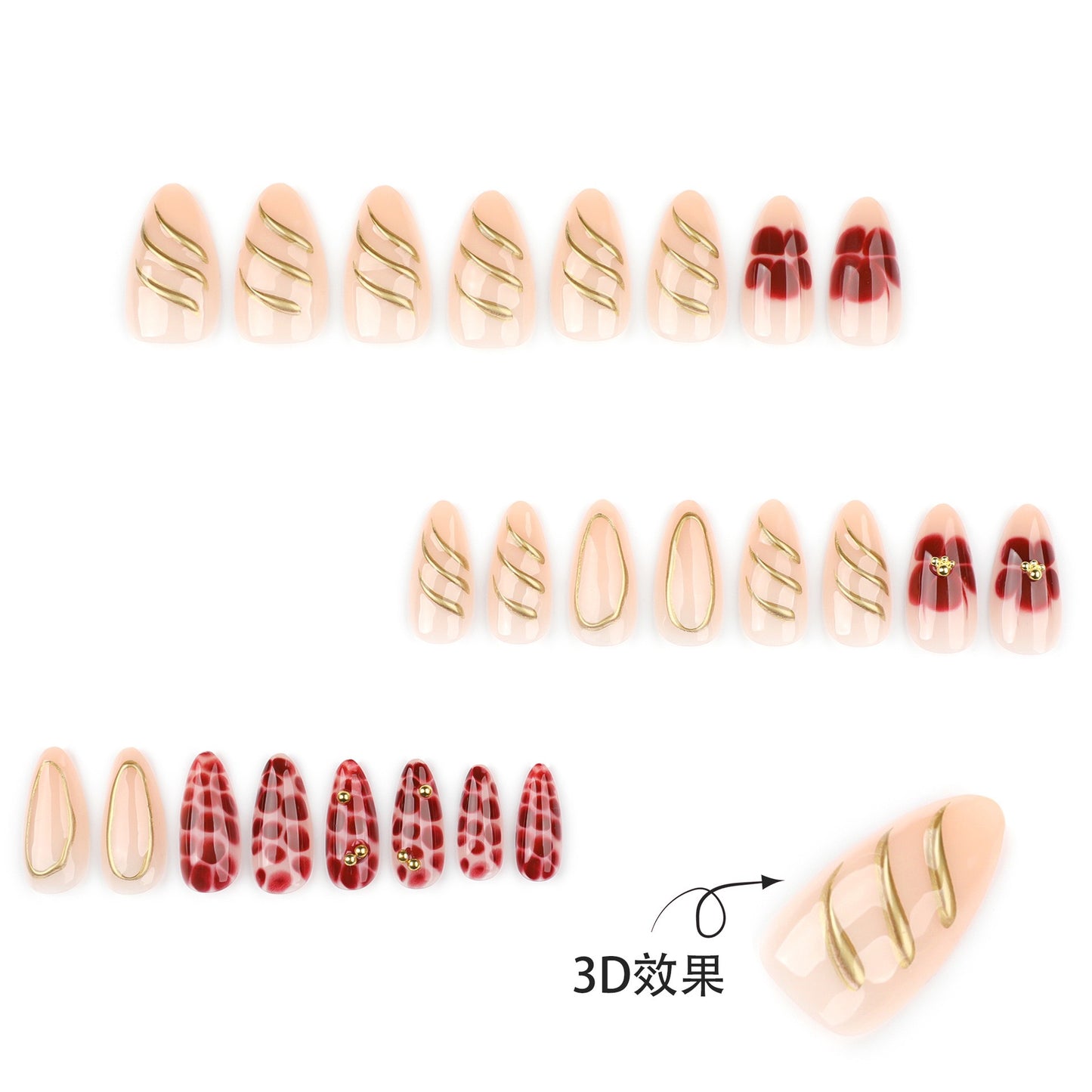 [PREMIUM]3D Nails-3926-3871- Free 24pc Sticker Sheet  included-n