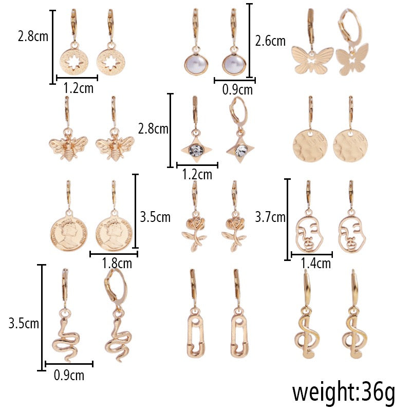 JStudsPack-Set of 12 huggies-518-E