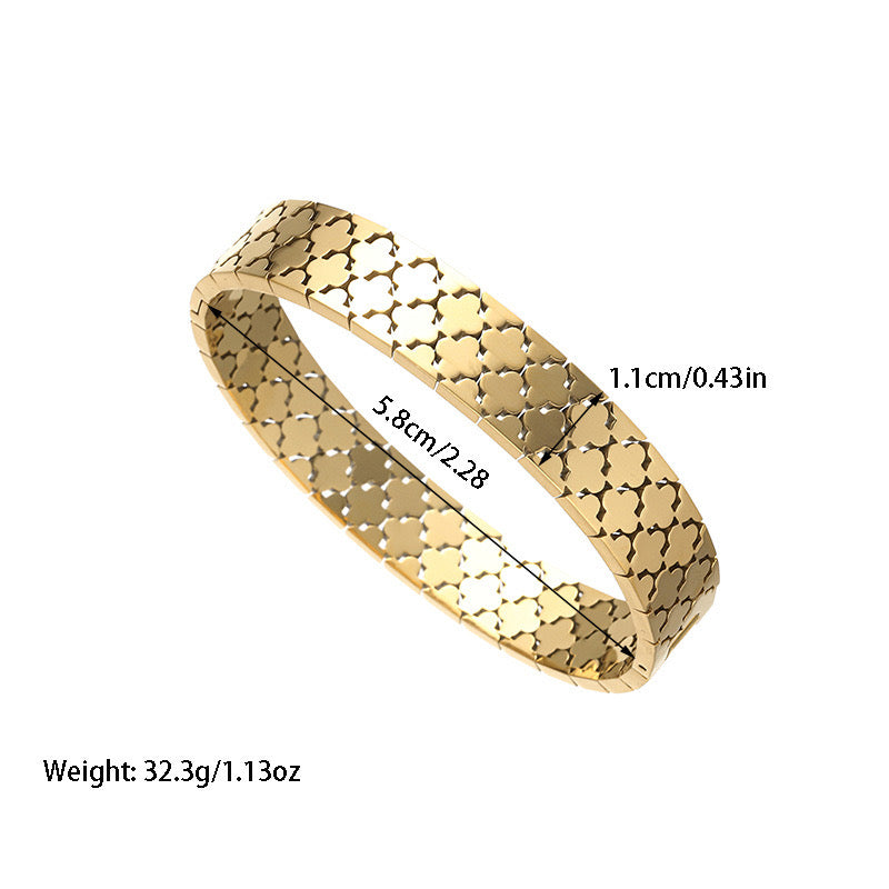 JBracelet (Stainless Steel) 24K Gold plated Anti Tarnish Everyday wear Bracelet - 613