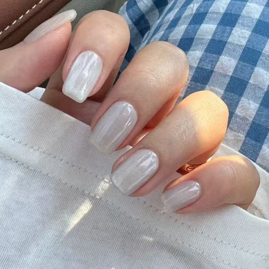 Handmade cat-eye Nails-014- Free 24 pc nail Sticker Sheet  included