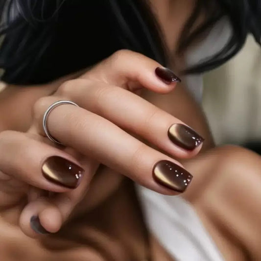 [PREMIUM] Handmade Cat-eye Reflective Nails-400- Free 24 pc Sticker Sheet  included