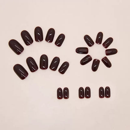 Nails-051- Round nails- Free 24 -pc Sticker Sheet  included