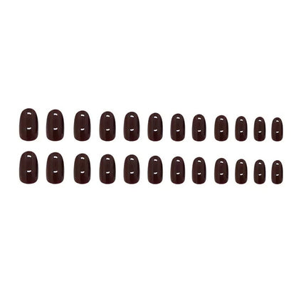 Nails-051- Round nails- Free 24 -pc Sticker Sheet  included