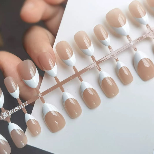 Nails-1043- Almond nails- Free 24 -pc Sticker Sheet  included