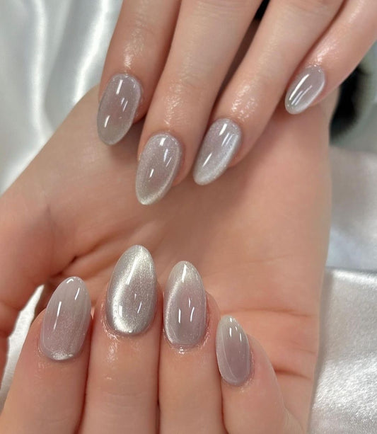 [PREMIUM] Handmade Cat-eye Reflective Nails-800- Free 24 pc Sticker Sheet  included