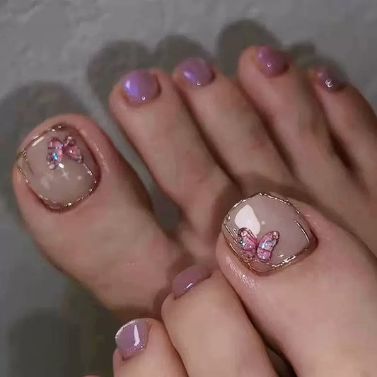 Nails-138M-Toe nails- Free 24pc Sticker Sheet included