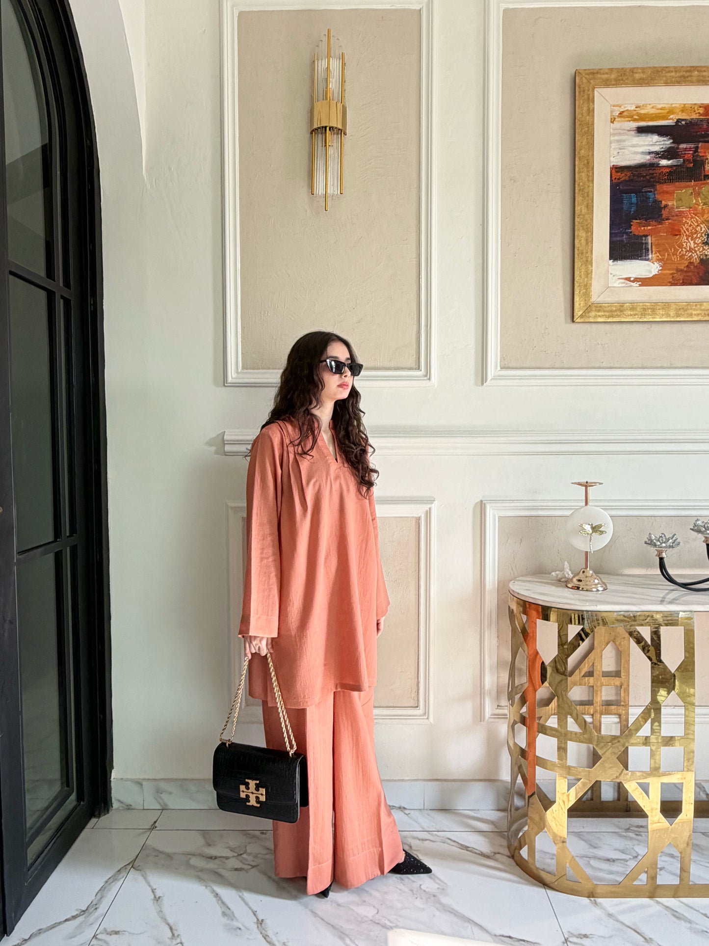 Coral Calm - 2 pc Stitched