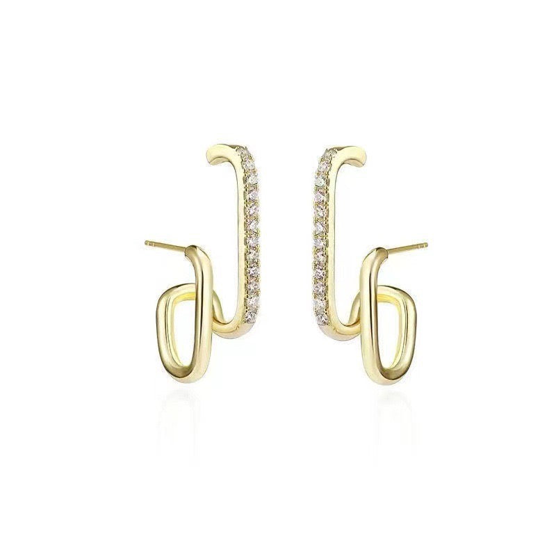 JEarrings- Pair of diamante trendy earcuff/earwrap-30