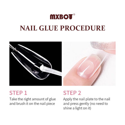 Strong Brush Nail Glue - tough glue for long stickiness - enough for many times use