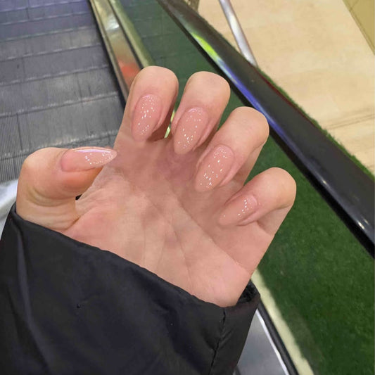 Nude Pink Nails-756- Free 4 pc nail kit included