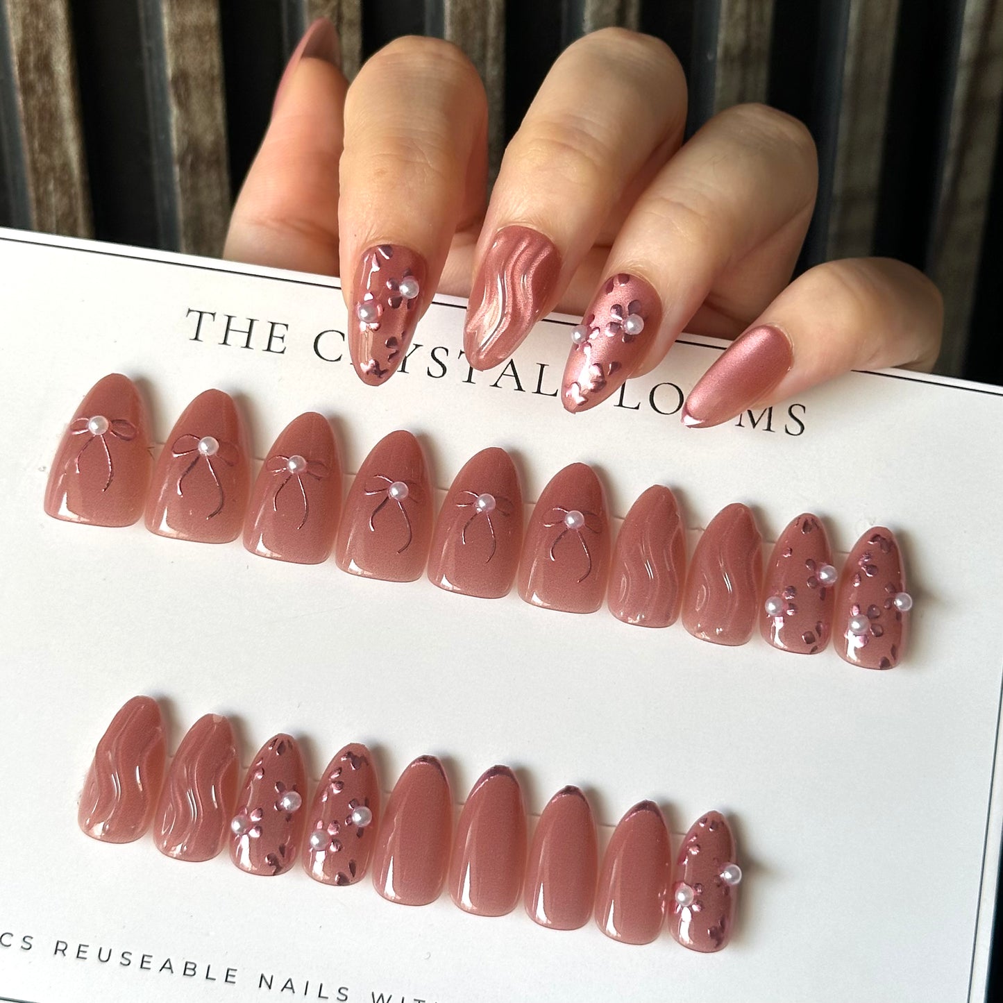 Premium Handmade 3D Nails-(30 nails) 05DJS- Free 24pc Sticker Sheet included