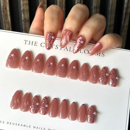 Premium Handmade 3D Nails-(30 nails) 05DJS- Free 24pc Sticker Sheet included