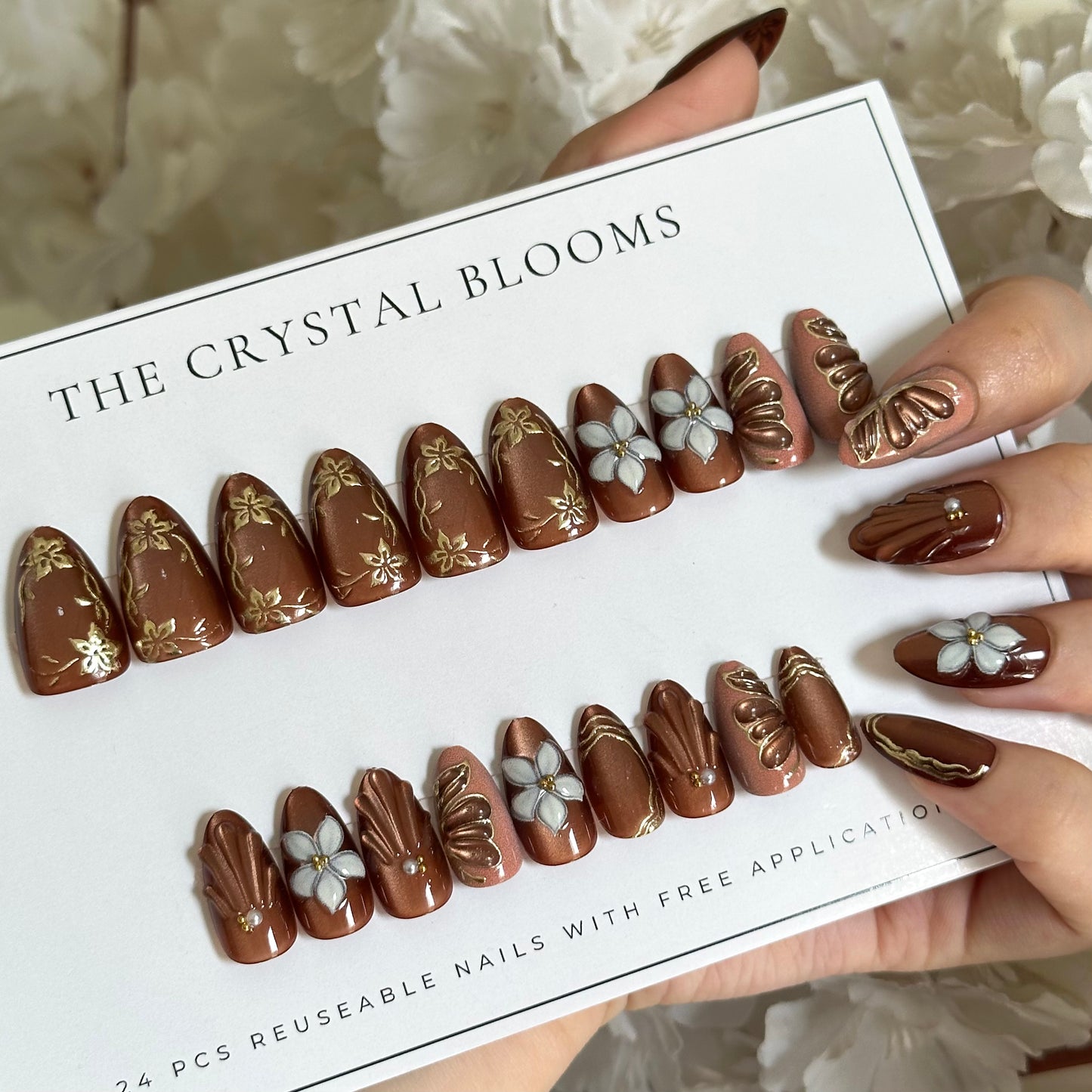Premium Handmade 3D Nails-(30 nails) 21DJS- Free 24pc Sticker Sheet included