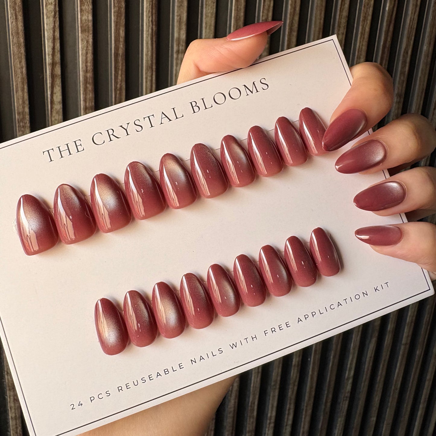 Premium Cat-eye Nails-32MYS- Free 24pc Sticker Sheet included