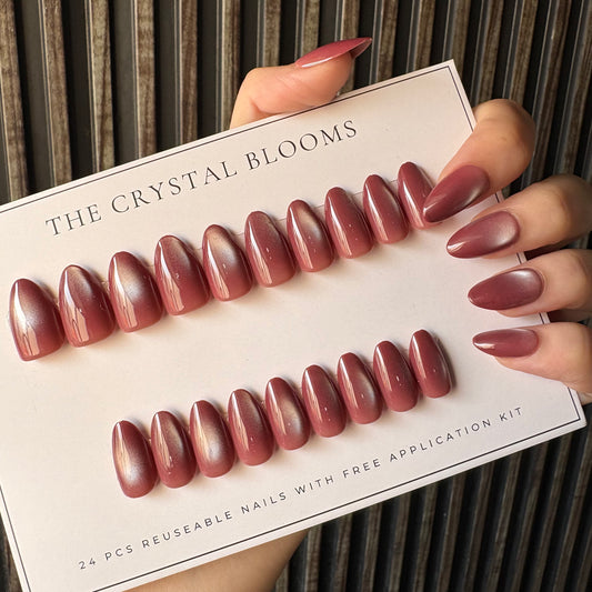 Premium Cat-eye Nails-32MYS- Free 24pc Sticker Sheet included